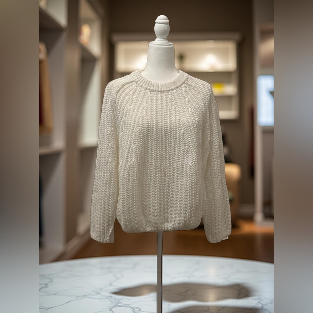 Free People Cream Knit Sweater